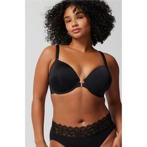 Soma 38D Vanishing 360 Unlined Perfect Coverage Front Close Underwire Blk Bra